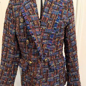 AQUA Tweed Cutaway Jacket - 100% Exclusive to Bloomingdales Size Small